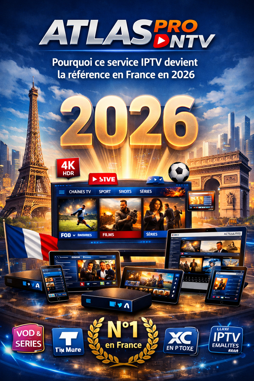 Atlas Pro ONTV Pourquoi ce service IPTV devient la référence en France en 2026